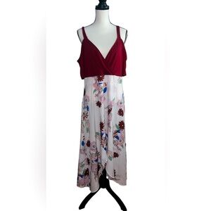 Burgundy Floral Maxi Dress